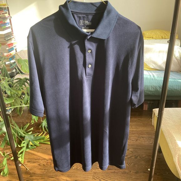 PGA Tour Golf Polo Shirt Mens Size Large Navy - Picture 1 of 4